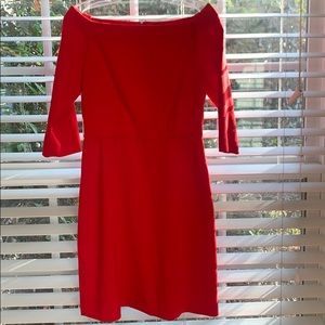 Red Ann Taylor Midi dress